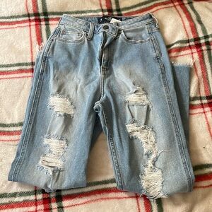 Ripped mom jeans hollister size 1R